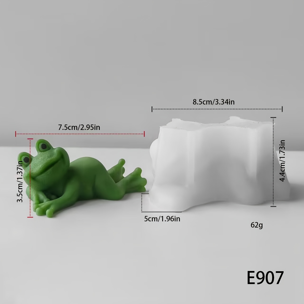 TEMU 1pc 1pcs Frog Mold Suitable For Resin, Plaster, Candle Making - 3 Realistic Frog Shape With Detailed Body Parts, Diy Craft Project For Candles,