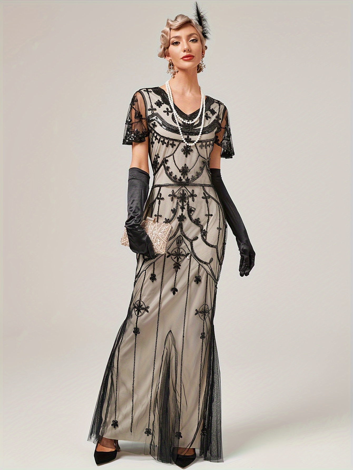 1920s vintage sequin party dress fringe banquet dance - Temu United Arab  Emirates