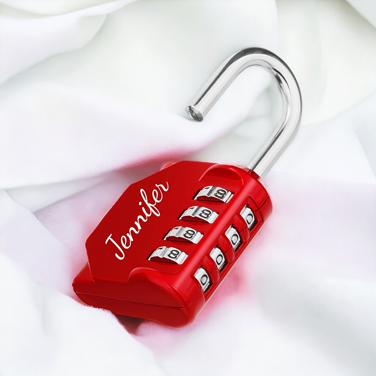 TEMU Cadenas à combinaison personnalisé avec nom, un cadenas personnalisé à 4 chiffres pour bagages et armoires de rangement de gym. Cadenas de