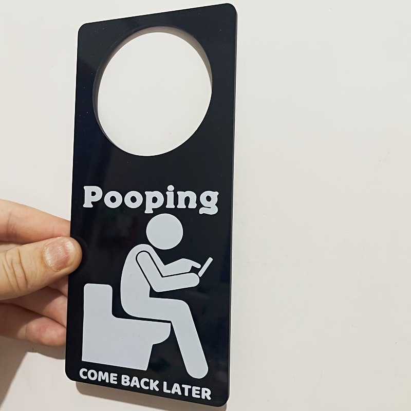 

Funny 'back ' Poop Door Sign - Perfect Gag Gift For Parties & Decorations, No Batteries Required