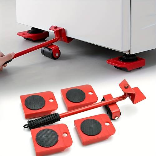 furniture lifter 5pcs furniture mover tool set furniture lifter slides kit 360 degree rotating furniture move roller tools multifunctional household moving aid for beds tables and couches and