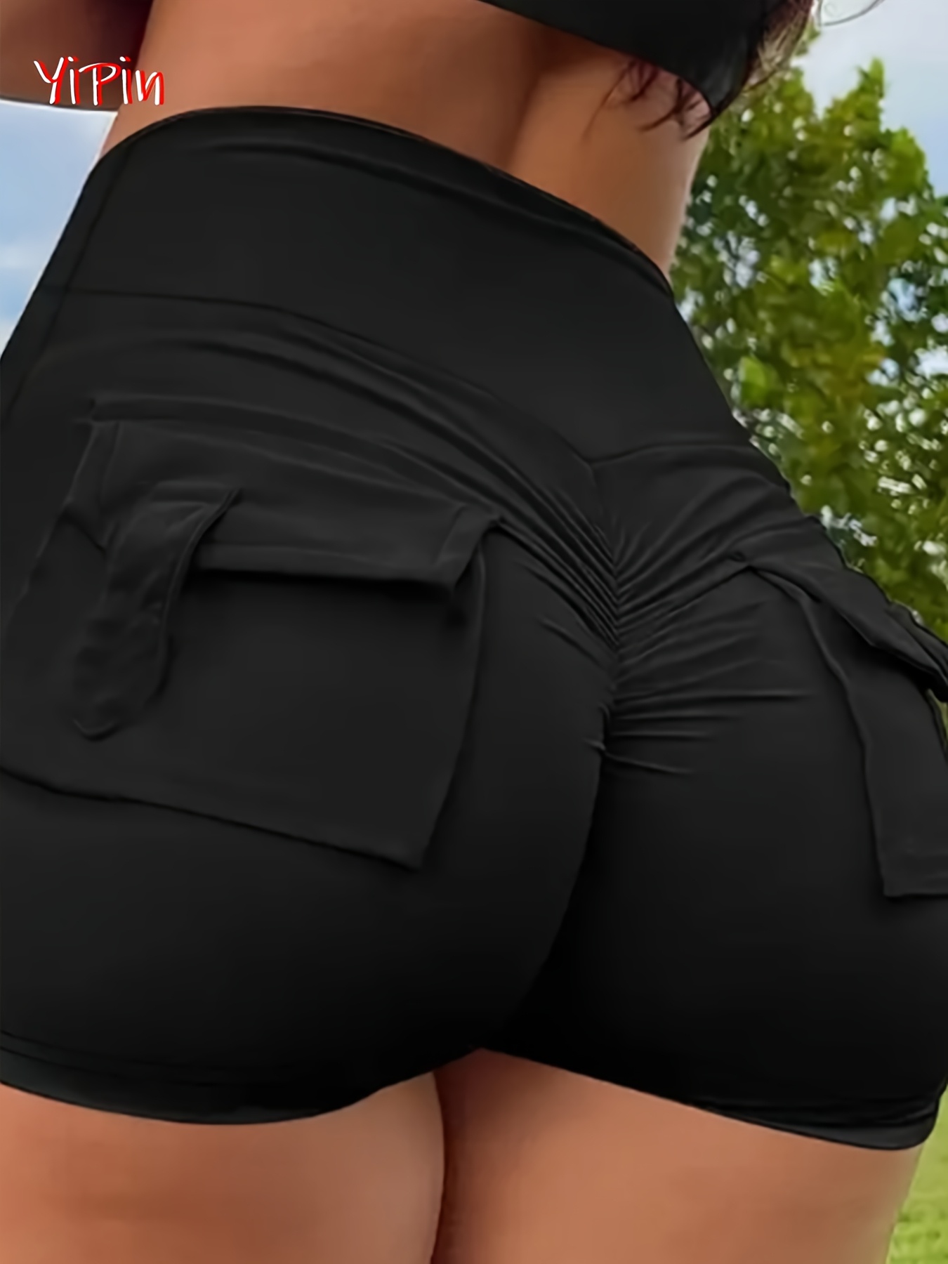 elegant y2k style spring summer body hugging       lifting solid color casual shorts