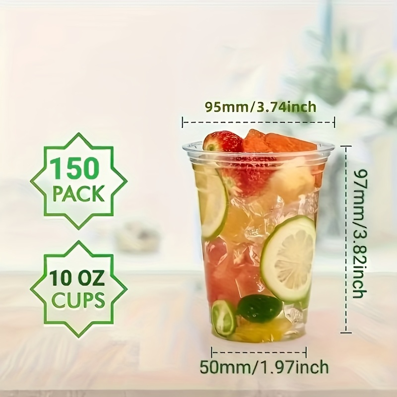 16 oz plastic cups with lids and straws 16oz Crystal Clear Plastic Cups With Dome lids and Paper Straws