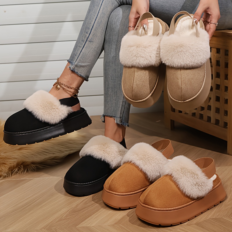 womens elegant slip on moccasin slippers soft faux fur lining arch   indoor outdoor house shoes in brown khaki black comfortable cushioned insole durable slip sole for home office or vacation wear versatile all terrain indoor outdoor footwear with plush fleece lining lightweight cozy for bedroom living room or resort wear slip ons slippers for women women slippers slippers indoor slippers for women indoor shoes for women ladies slippers Product details 3