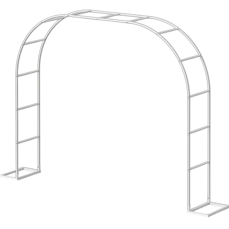 TEMU 1 Pack Metal Garden Arch, Assemble 2 Sizes, Wedding Garden Arch With Base, Bridal Party Decoration, Perfect For Climbing Plants, Black Wide With