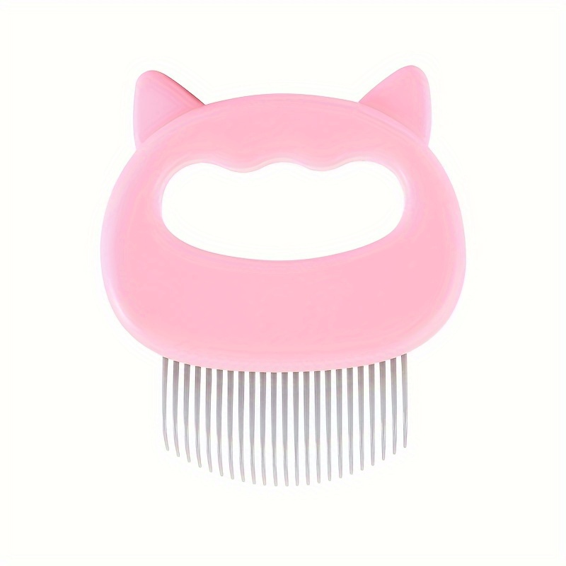 TEMU Pet Grooming Comb For Cats, Gentle Massage And Hair Removal Brush, Durable Plastic Material, For Feline Care And Shedding, Cat Brush