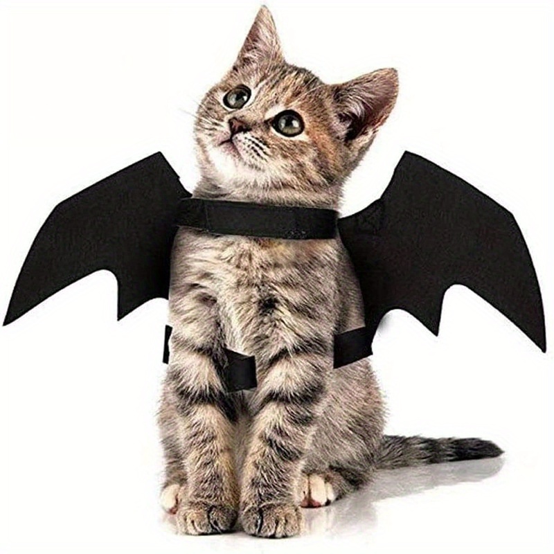 E-shop Verstellbarer Fledermausflügel-Kostüm für Katzen & kleine Hunde – Weiches -Flügeloutfit mit Verschluss, Niedliches