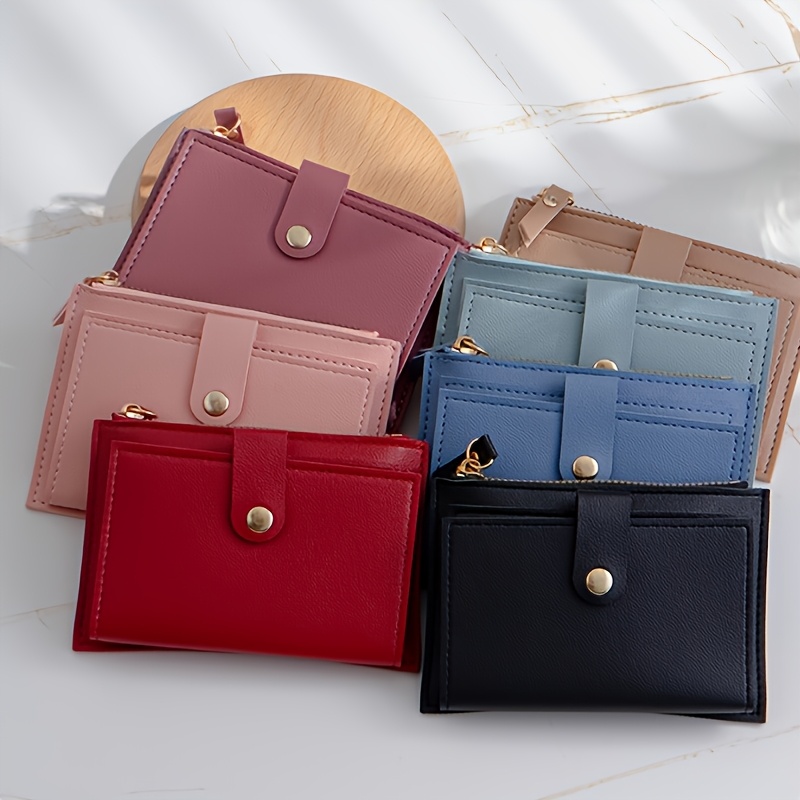 

Portefeuille Bifold Chic pour Femmes - Compact & Élégant avec Plusieurs Fentes pour Cartes, Léger & Portable - Disponible , Rose, , Rouge, & Marine, Mini Porte-Monnaie