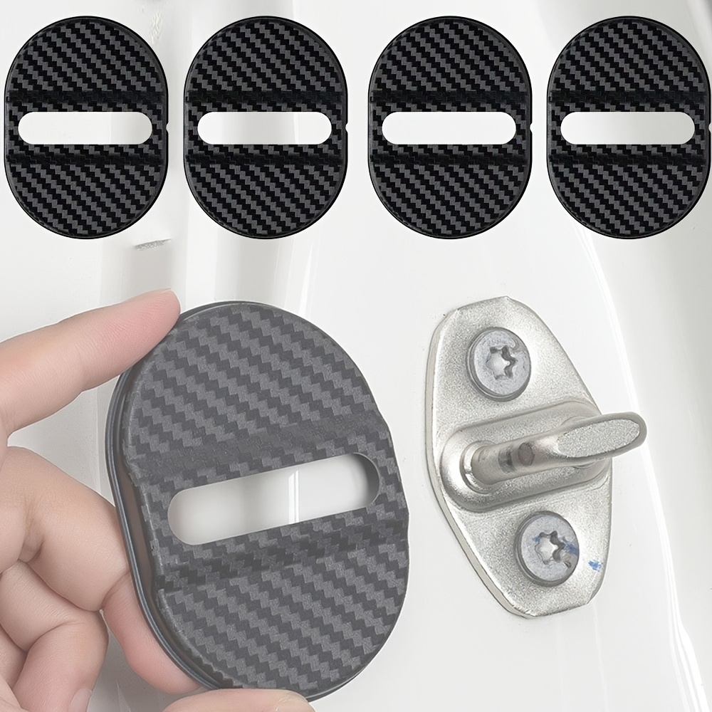 

4pcs Universal Car Door Lock Cover Protector, Abs Material, Shock Absorption Door Entry Guard, Anti-scratch Bumper Caps