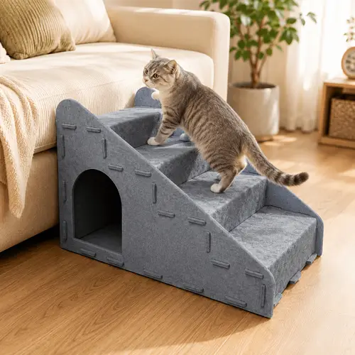 Multifunctional Ramp elevated dog bed with ramp sold on Temu United States
