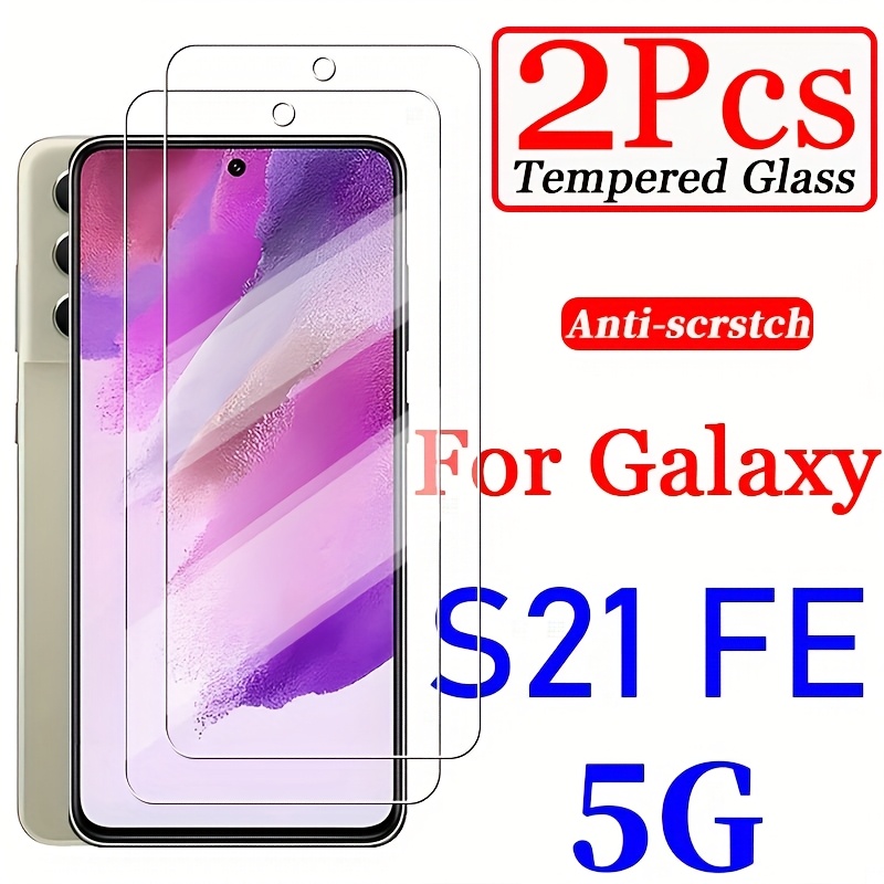 Image of Pack Of 2 Screen Protectors For Tempered Glass Suitable For For Galaxy S21 Fe 5g Protective Glass Film, Anti-scratch, Hd Screen Protector,suitable For Galaxy S21 Fe 5g Tempered