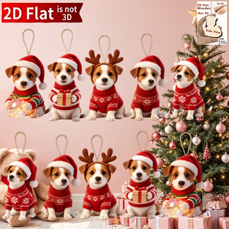 TEMU Plat 2D, 10 pièces d'ornements de Noël en bois, pendentifs faits à de style vintage et moderne, décoration de maison , décoration de maison en