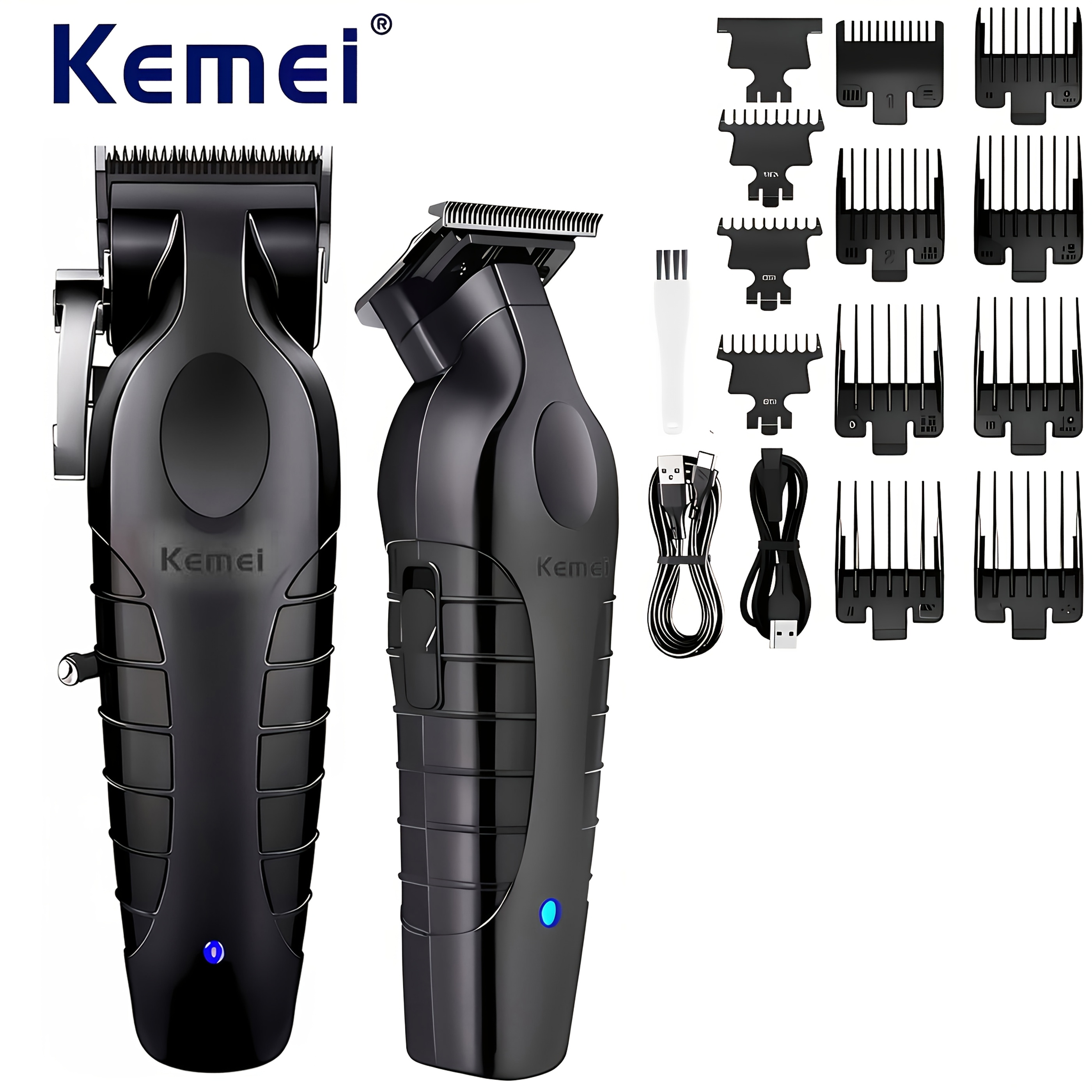 Image of Kemei Km-2296 And Km-2299 Combo Electric Shaver Electric , Hair Clipper Hairdressing Men's Professional Hair Clipper Set