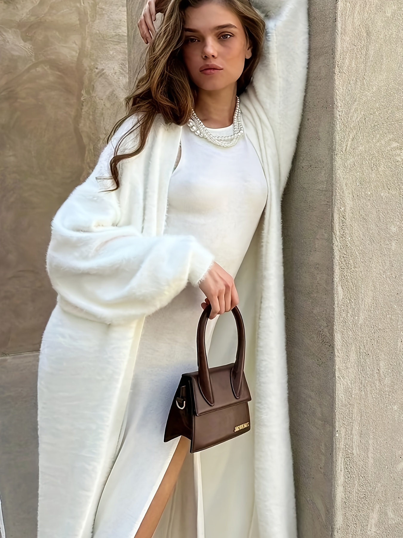 Sweater Dressy Winter Coat Women's Elegant Long Sweater Coat