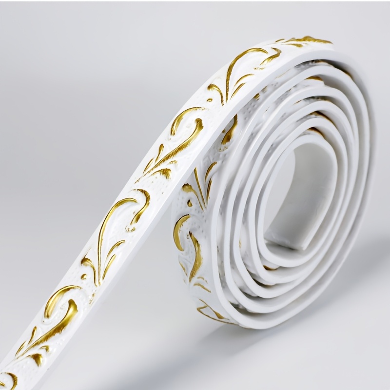 2cm Wide Pvc Mirror Border Decorative Gypsum Line Ceiling Line Living Room Background Wall Border Self-adhesive