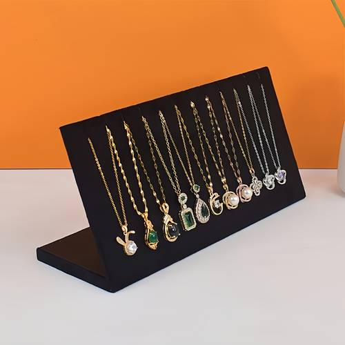 exhibidor de collares de terciopelo con 12 ranuras, material de l - organizador de exhibición de joyería para el hogar y boutiques, /