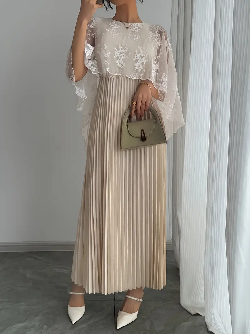 womens elegant romantic pleated dress date fashion sweet Product details 2