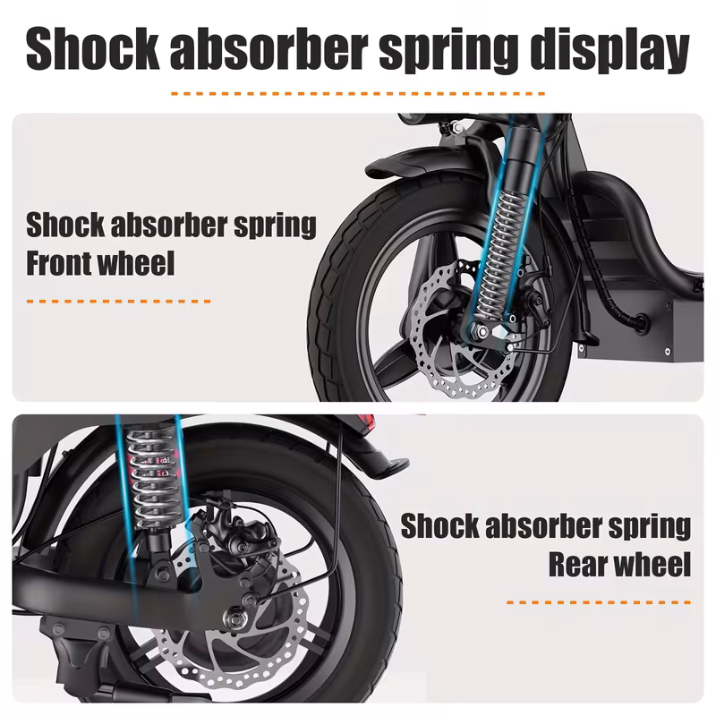 for s 14 749w cargo electric scooter with 25 mile range 330 load 19 9 mph speed dual suspension brakes lcd display design charger power compatible with plug youth rider Product details 3