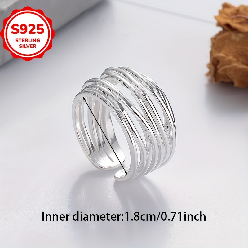 Hypoallergenic Layer Line Wrap Open Ring