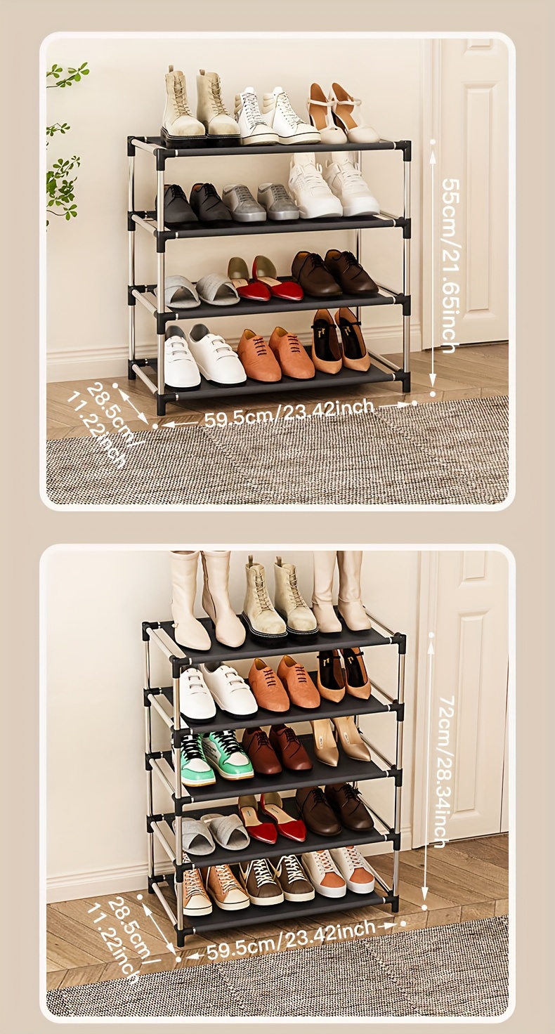 1 set of storage shoe cabinet for rental houses small and narrow   multi layer   storage magic shoe rack simple   home use details 8