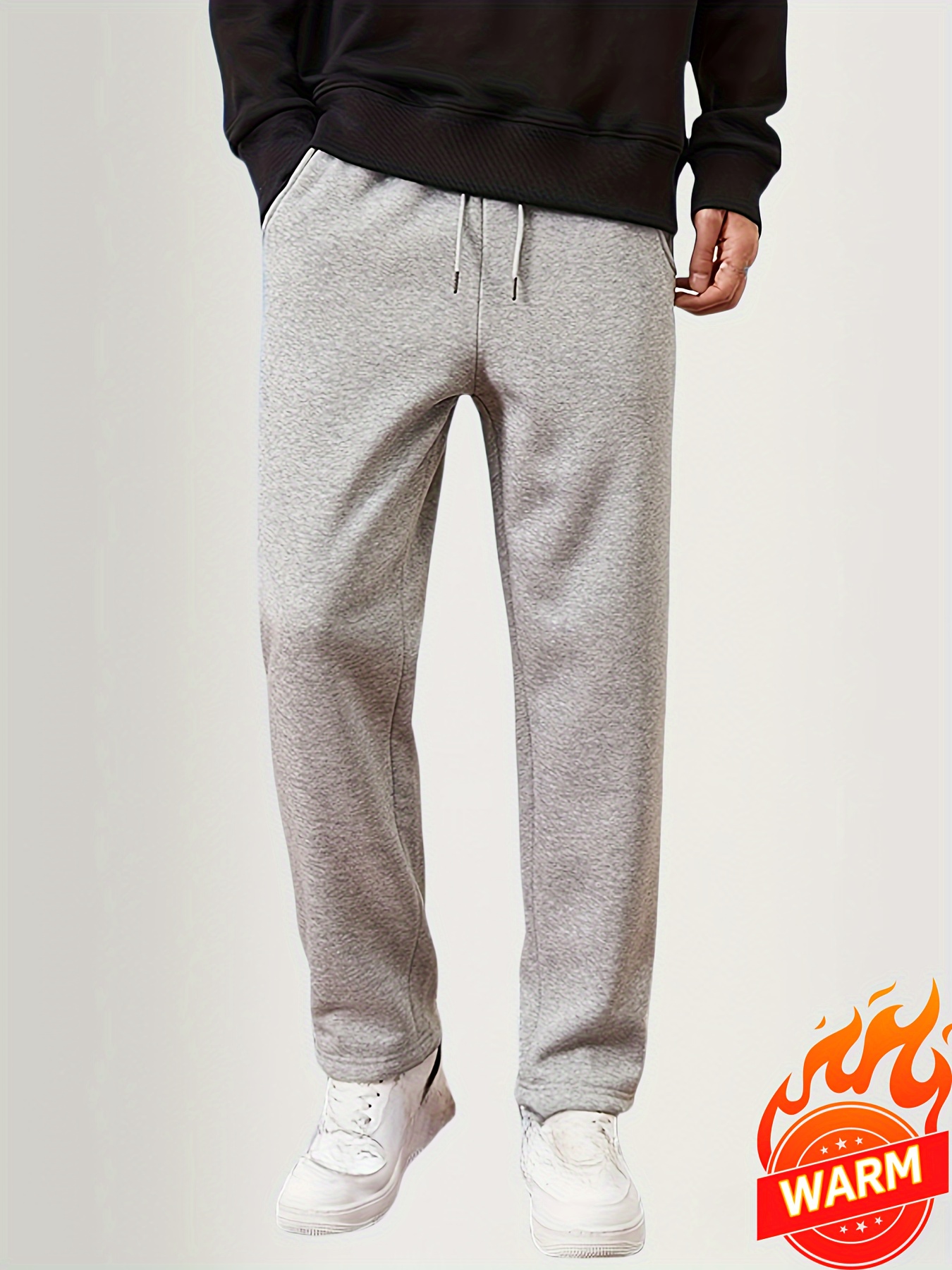 mens   fleece         fit sweatpants   drawstring     cuffs for   details 7