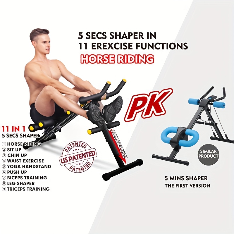 [Ab Trainer] Height Adjustable Ab Machine | Foldable Ab Workout Equipment For Home Gym, Ab Trainer Exercise Equipment For Abdominal Exercise And Strength Training