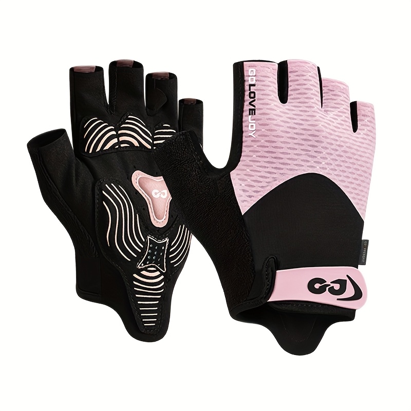 TEMU 1 Paire de Gants de Cyclisme Demi-Doigts Extérieur Vélo Anti-Dérapant Respirant Yoga Sports Fitness