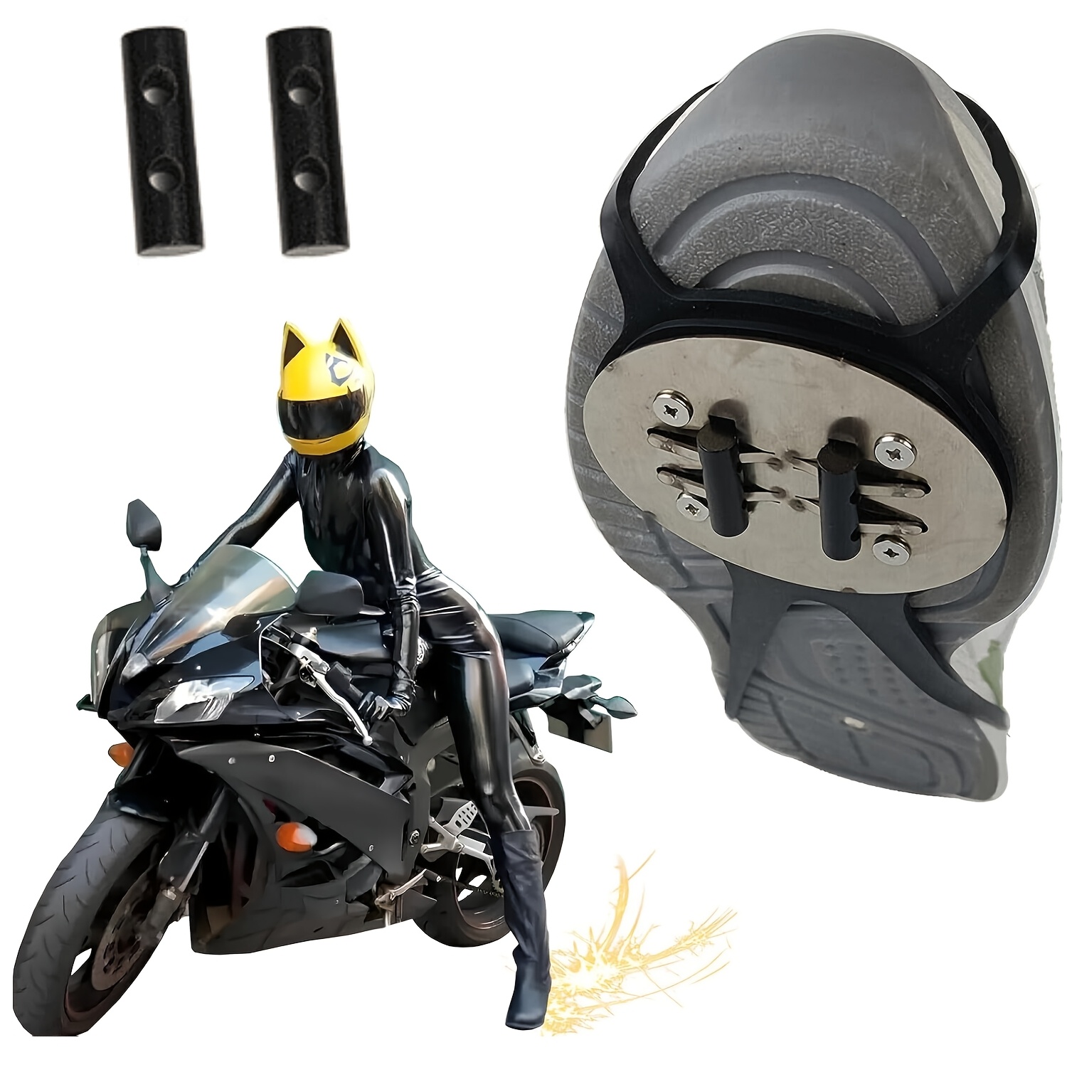 TEMU Accesorios de calzado para motocicleta: de para botas de moto, deslizante de por , placa de para zapatillas de trabajo al (cubrezapatos no