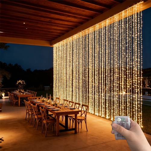 8 led star waterfall lights battery powered batteries indoor outdoor decor for festive ambiance