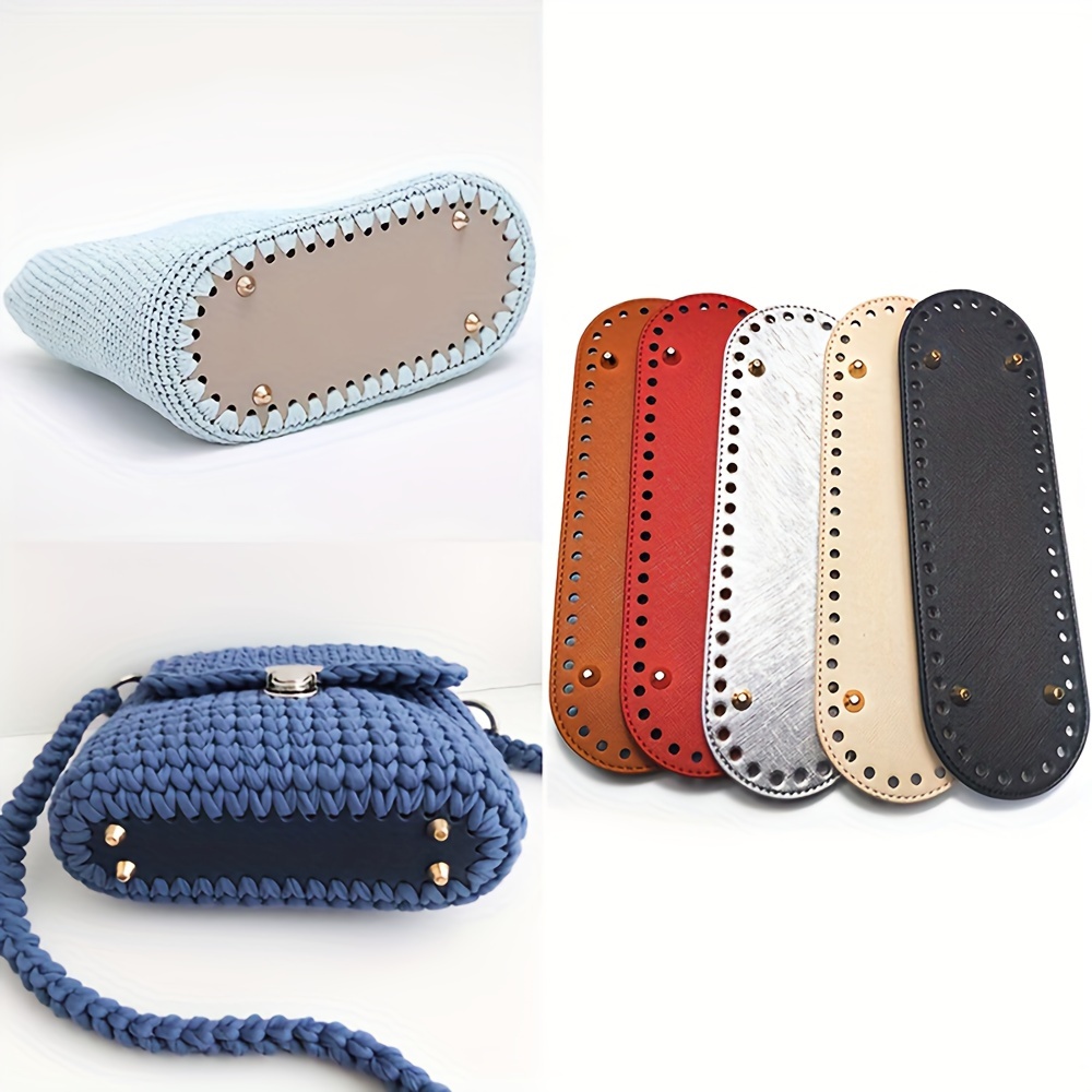 

Handmade Braided Bag Bottom Pu Leather Woolen Knit Bag Bottom Bag Base Accessories