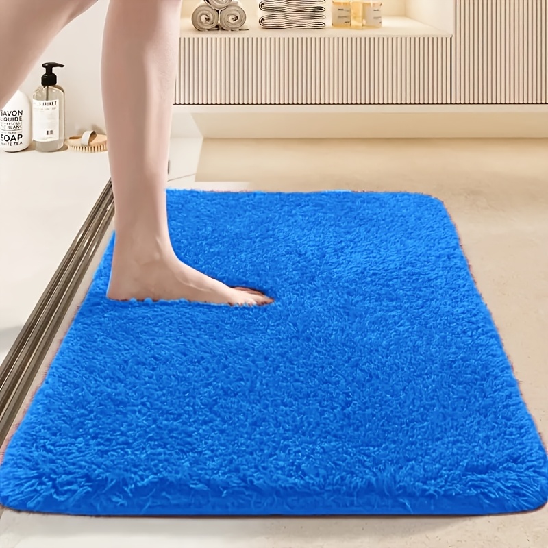 TEMU 1 tapis antidérapant pour salle de bain, tapis de sol en peluche pour cuisine, chambre à coucher, salon, paillasson, tapis antidérapant pour