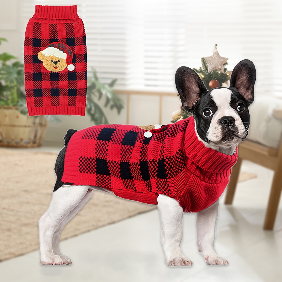 chaleco navideño perros diseño oso santa cuadros Temu Ecuador