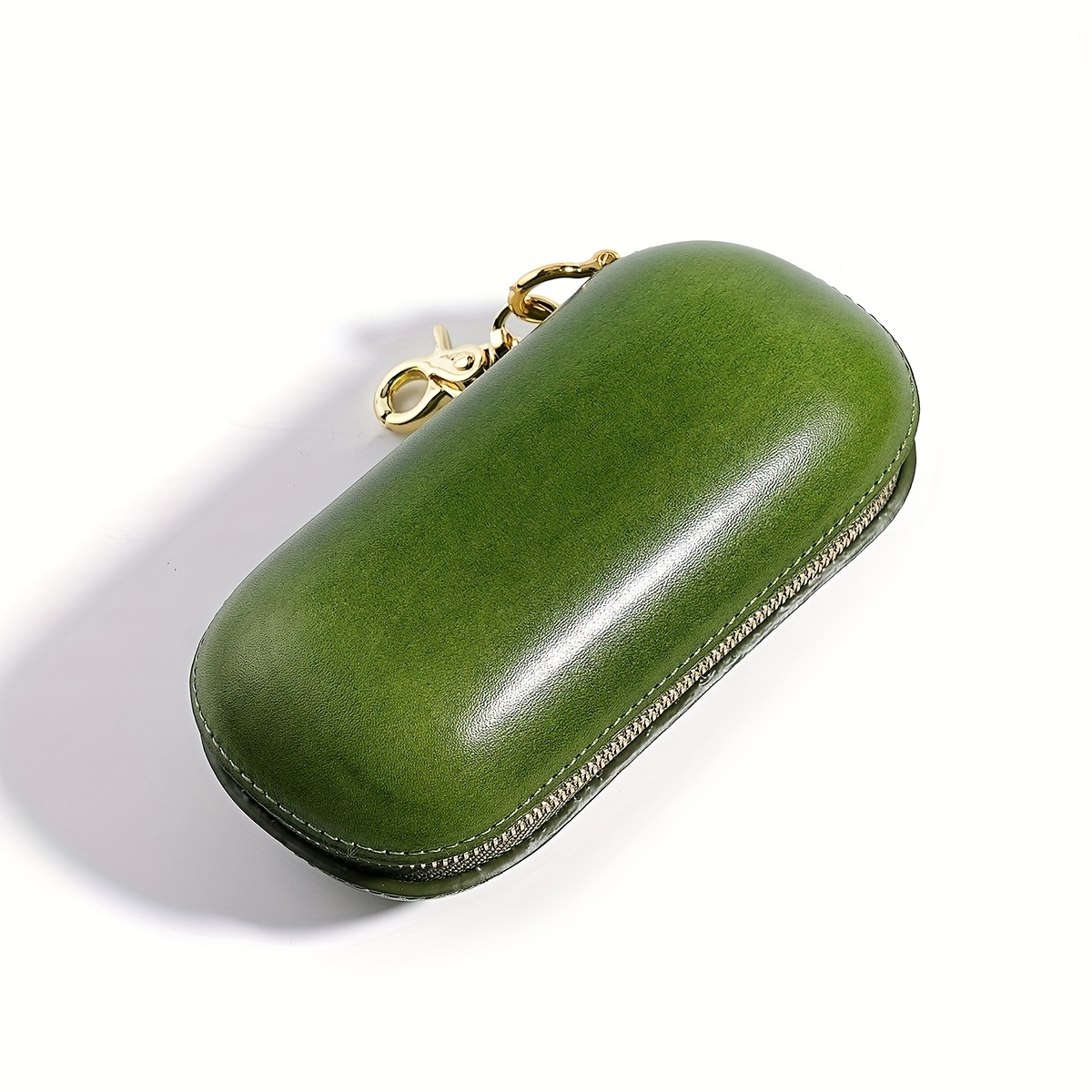 Handmade Vegetable-Tanned Leather Eyeglass Case, Retro Capsule Design