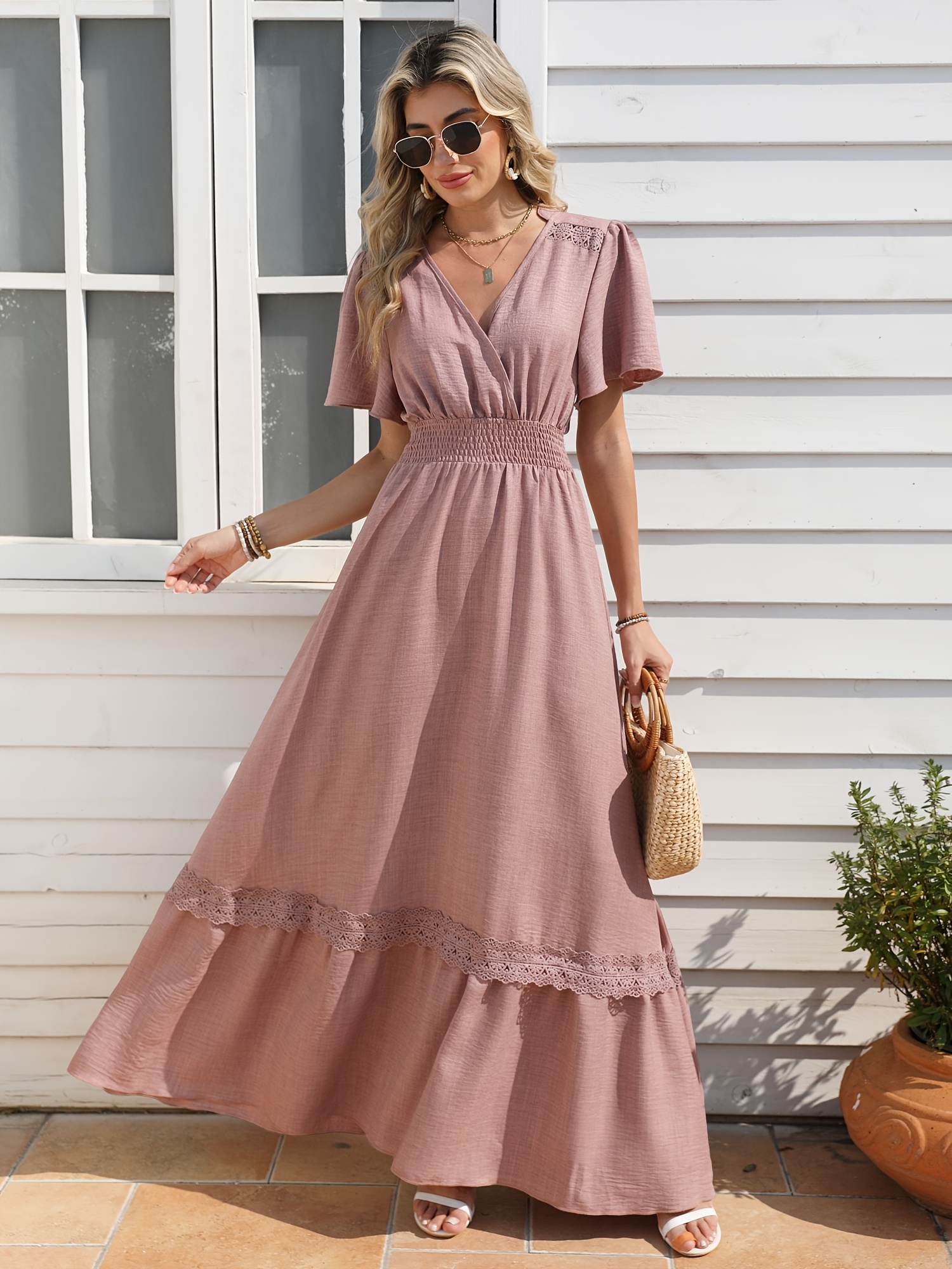 chinese dress ladies Venus Womens Wrap Maxi Dress
