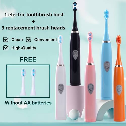 cepillo de dientes eléctrico sónico, 1 base de cepillo de dientes eléctrico y 3 cabezales de repuesto. con un , cerdas ultra , limpieza y bucal . para uso doméstico y de viaje
