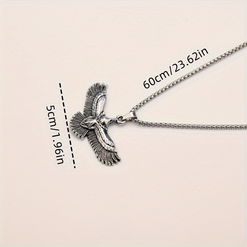 sterling silver soaring eagle pendant necklace elegant style fashion jewelry accessory