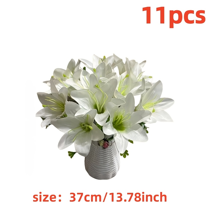 TEMU 11pcs High-quality Artificial , Realistic Touch Flowers, For Outdoor/home/holiday Decor, Wedding/party/event Decoration - Maintenance-free,