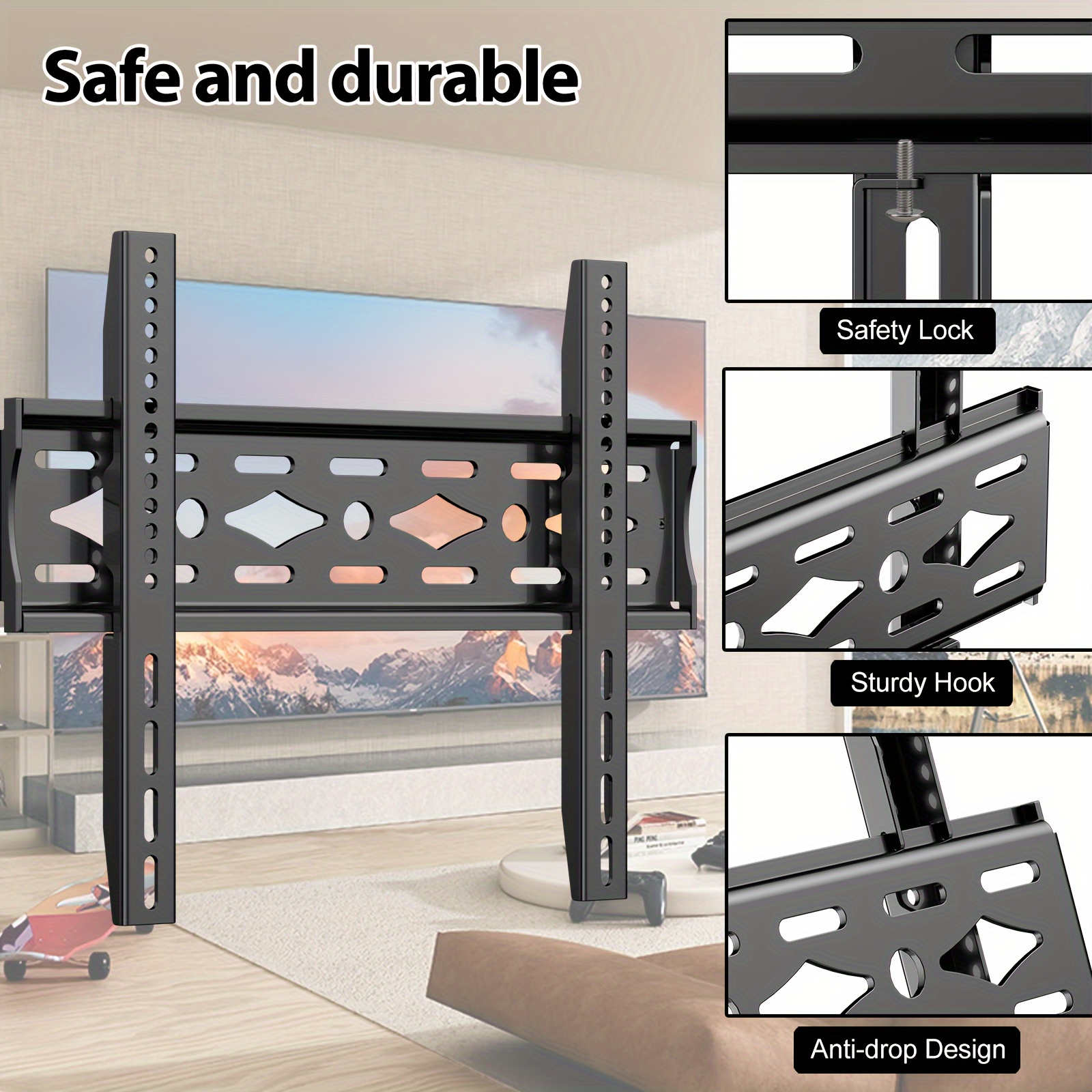  Soporte giratorio universal para TV – Soporte de mesa para  televisores LCD LED de 27 a 60 pulgadas – Soporte de base de TV ajustable  en altura con base de vidrio