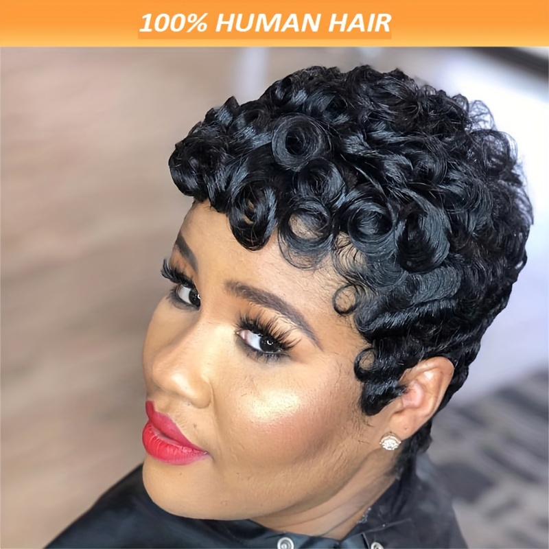 

Cut Wig - 180% Density , Glueless Curly , -to- For Women