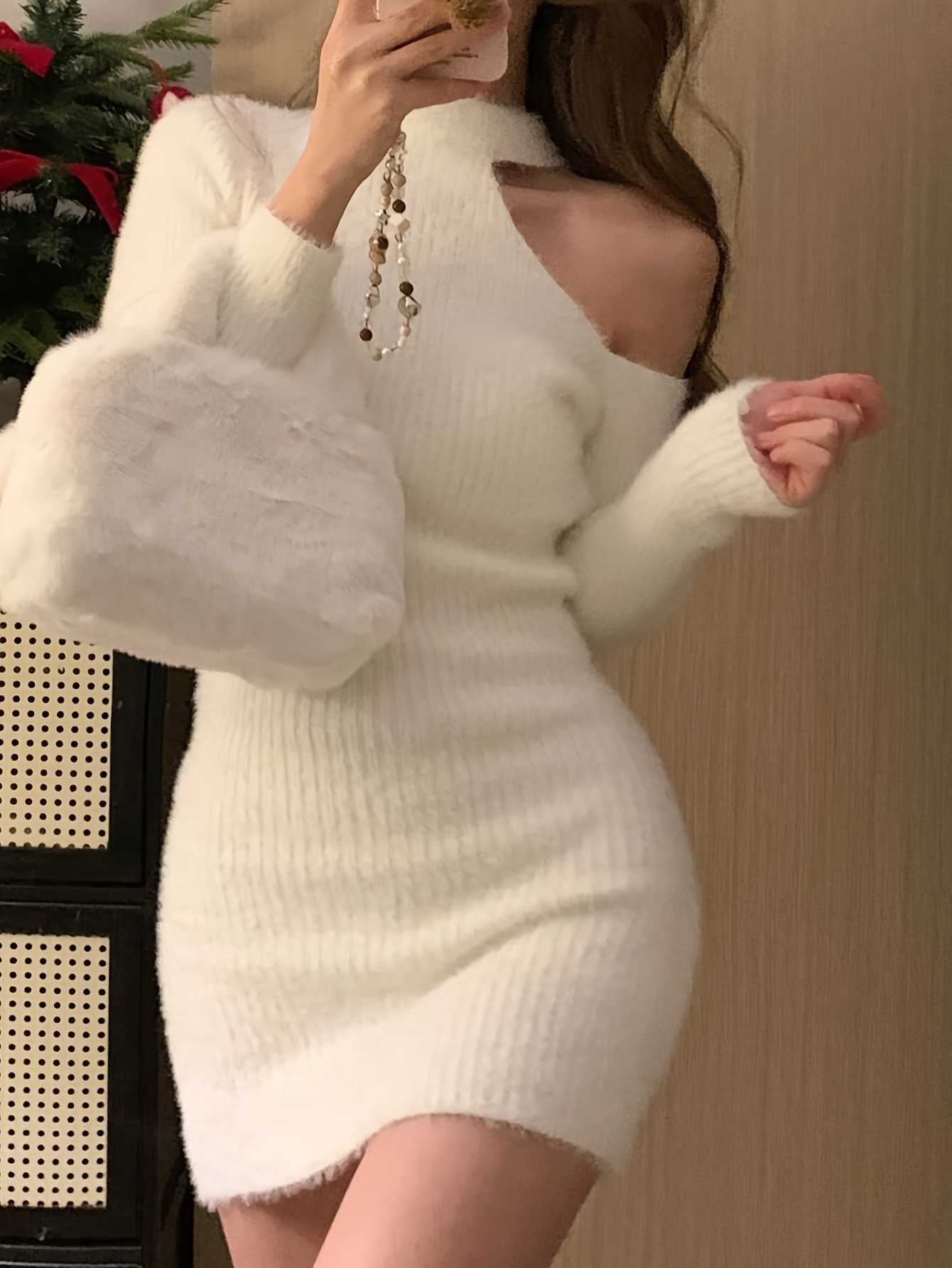 aline sweater dress Womens Long Lantern Sleeve Turtleneck Ribbed Knit Bodycon Mini A-Line Pullover Dresses cute dress that features a chic mock neckline framed by fitted long sleeves Women's 2024 Long Lantern Sleeve