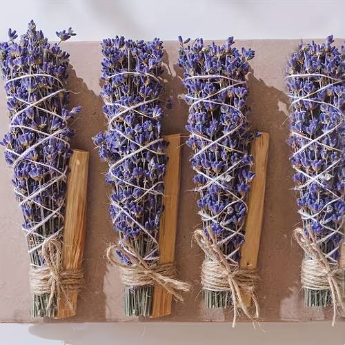 4pcs handmade bundled sticks with lavender palo home decor set holiday gift