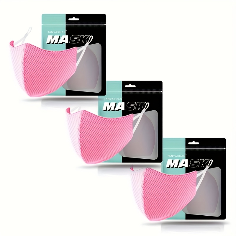TEMU 3-pack Breathable Sunscreen Face Mask, Cool-feeling Fabric, Suitable For Outdoor Activities Such As Cycling And Hiking, Summer Sunscreen,
