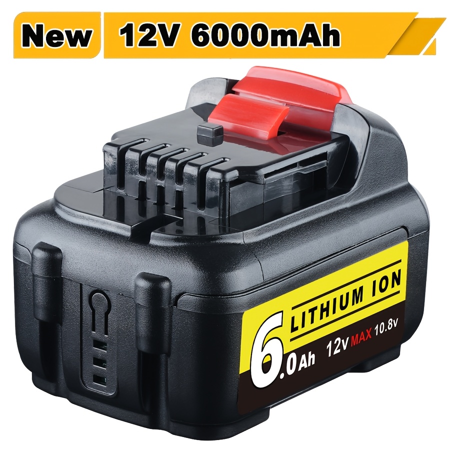 Image of 6.0ah Compatible Replacement For 12v Batteries Dcb120, Dcb126, Dcb127, Del1806, Suitable For Cordless Tools