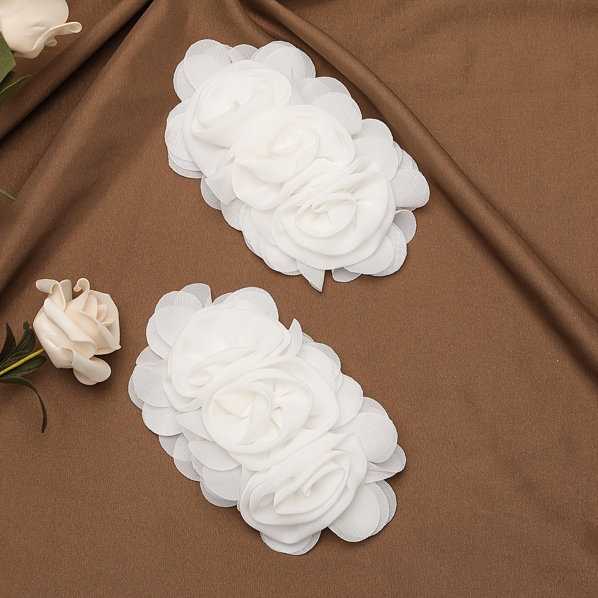 2pcs Elegant Shoe Clips - Accessory For High Heels, Boots & More, Long Strip, Shoe Flowers