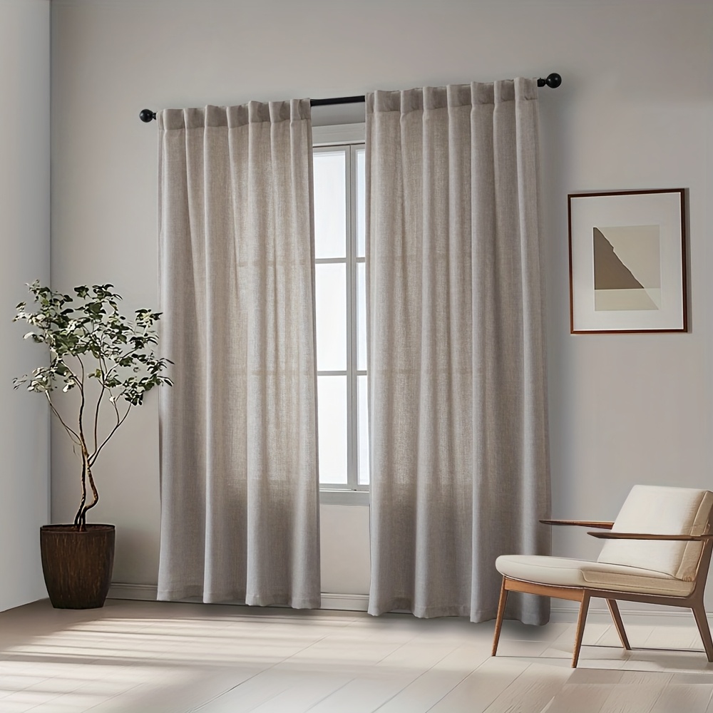 minimalistiska blackout gardiner med naturlig textur - Temu Sweden