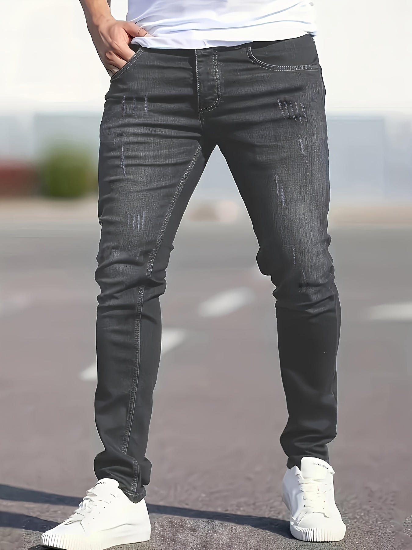 Gengyuan'S - Men'S Slim-Fit Casual Stylish Stretchy Denim Long Pants