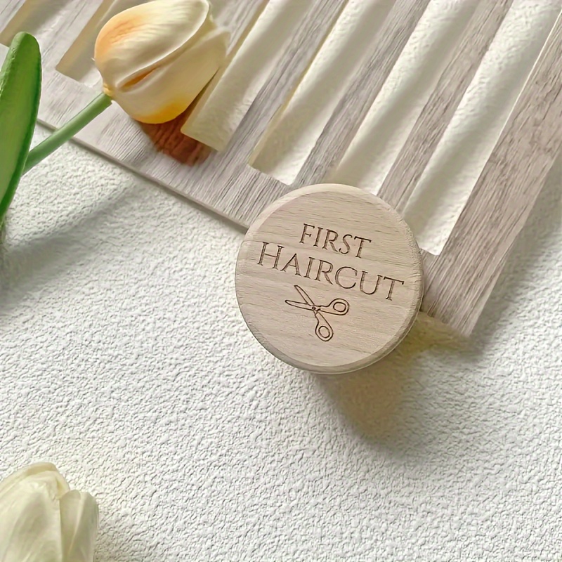 

1pc Wooden First Barber Curly Hair Keepsake, First Curly Hair Keepsake Box, Perfect Holiday Gift, Perfect Gift For Birthday, Christmas, Valentine's Day, Easter, Room Decor