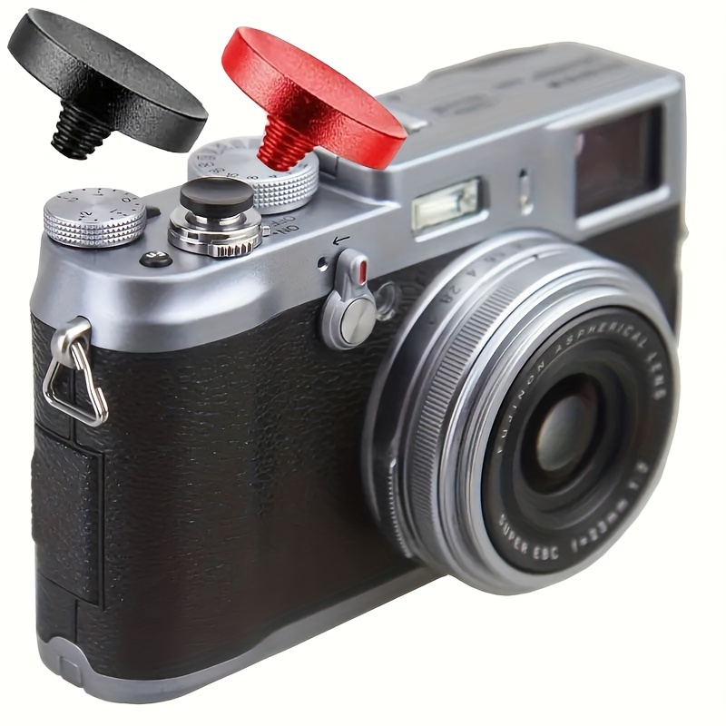 4PCS Brass Camera Shutter Button Soft Release For Leica, Red/Black