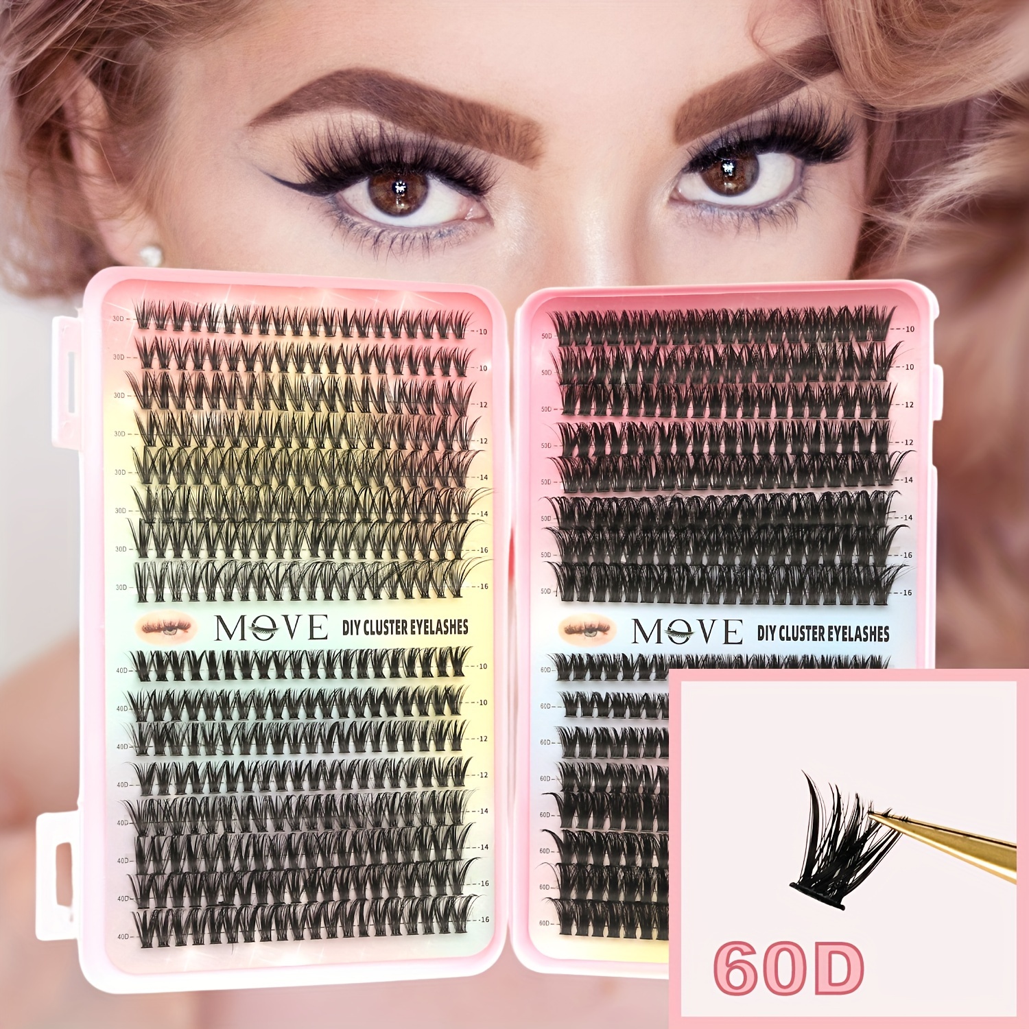 

Diy Eyelash Extension Kit - 640 , Mixed Lengths 9-16mm, Tray, Volume, Beginner-friendly, Reusable With C/d Curling For Natural To Looks, Halloween & Christmas, Best For Christmas