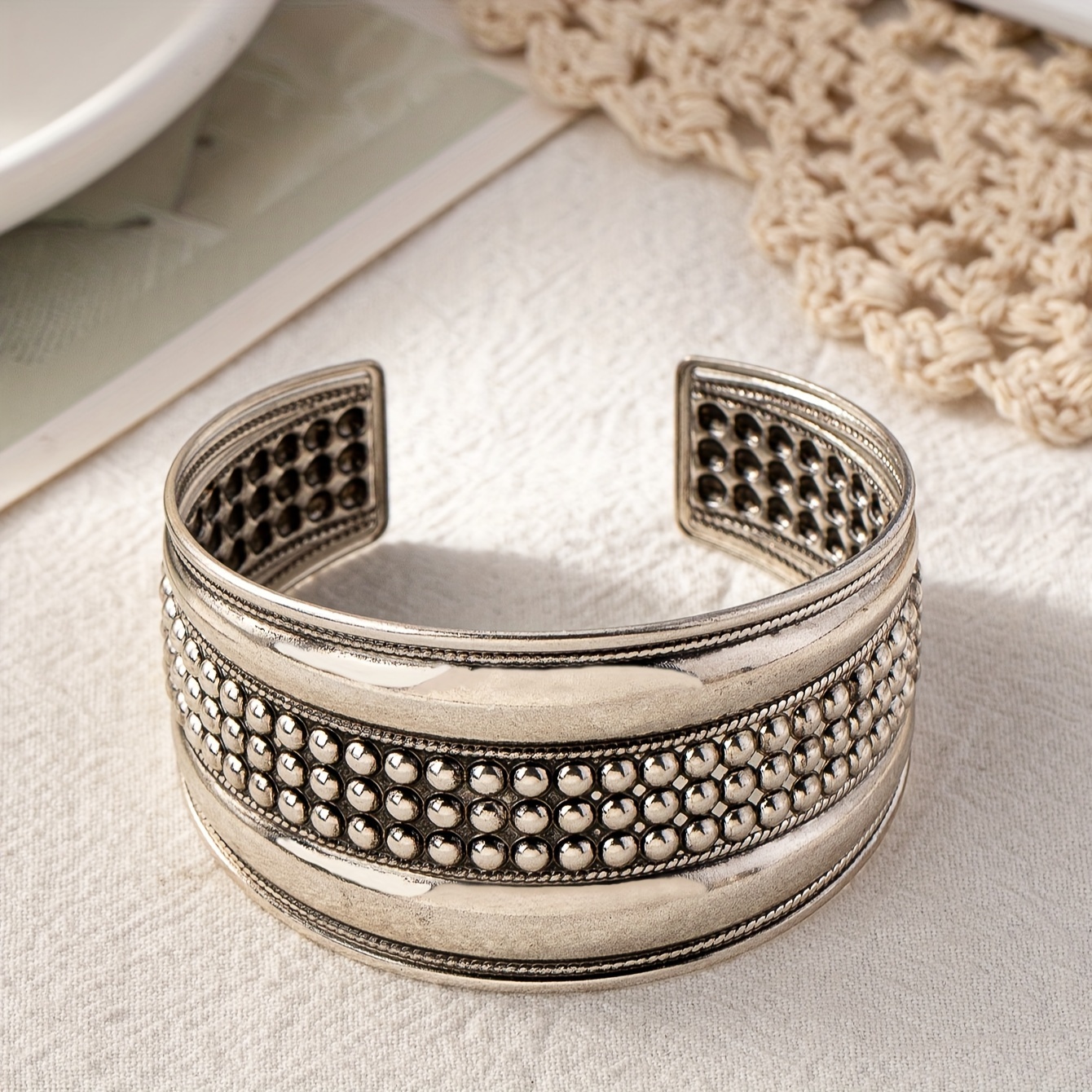 Bohemian Vintage Golden Open Bangle for Ladies